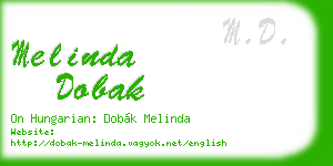 melinda dobak business card
